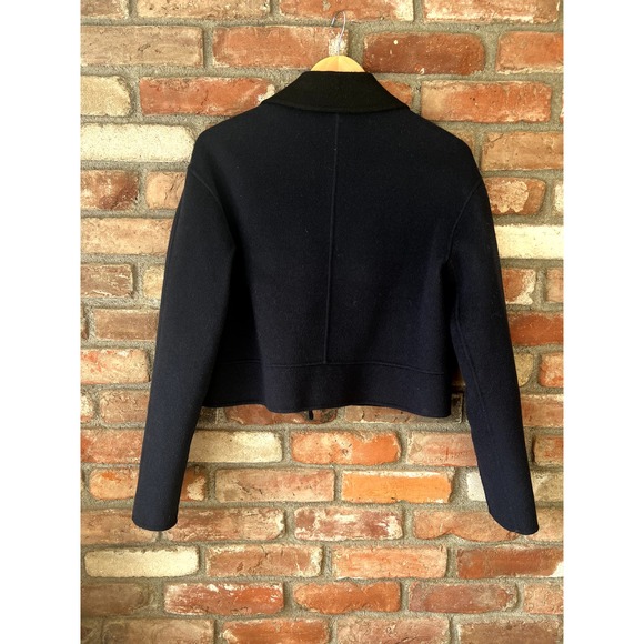 Rag & Bone Cropped Wool Jacket in Navy - Size Small - Picture 3 of 5